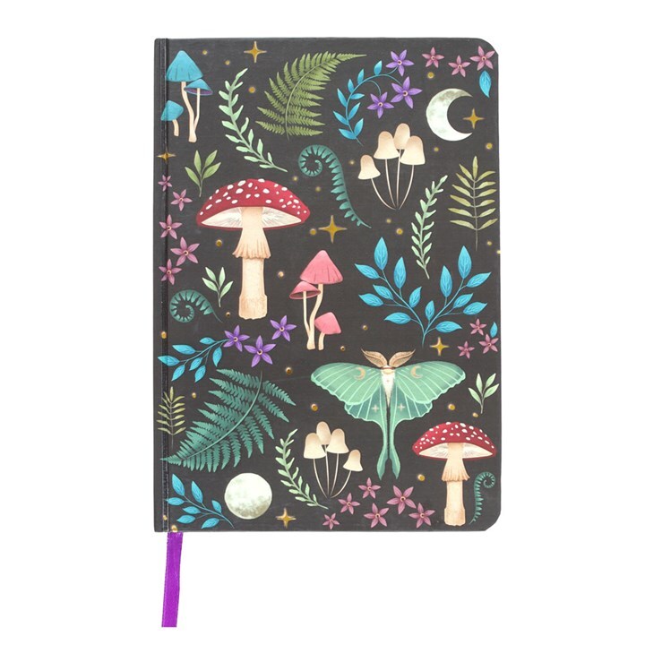 Dark Forest Print A5 Notebook. Mystical Gothic Notebook Journal