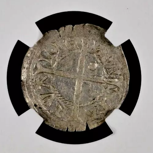 Livonia Estonia Reval Silver Schilling 1471-83 NGC AU 55 Bernd von der Borch