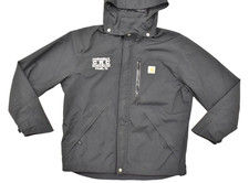 Carhartt J162 001 Storm Defender Black Waterproof Hooded Jacket Men's Size M