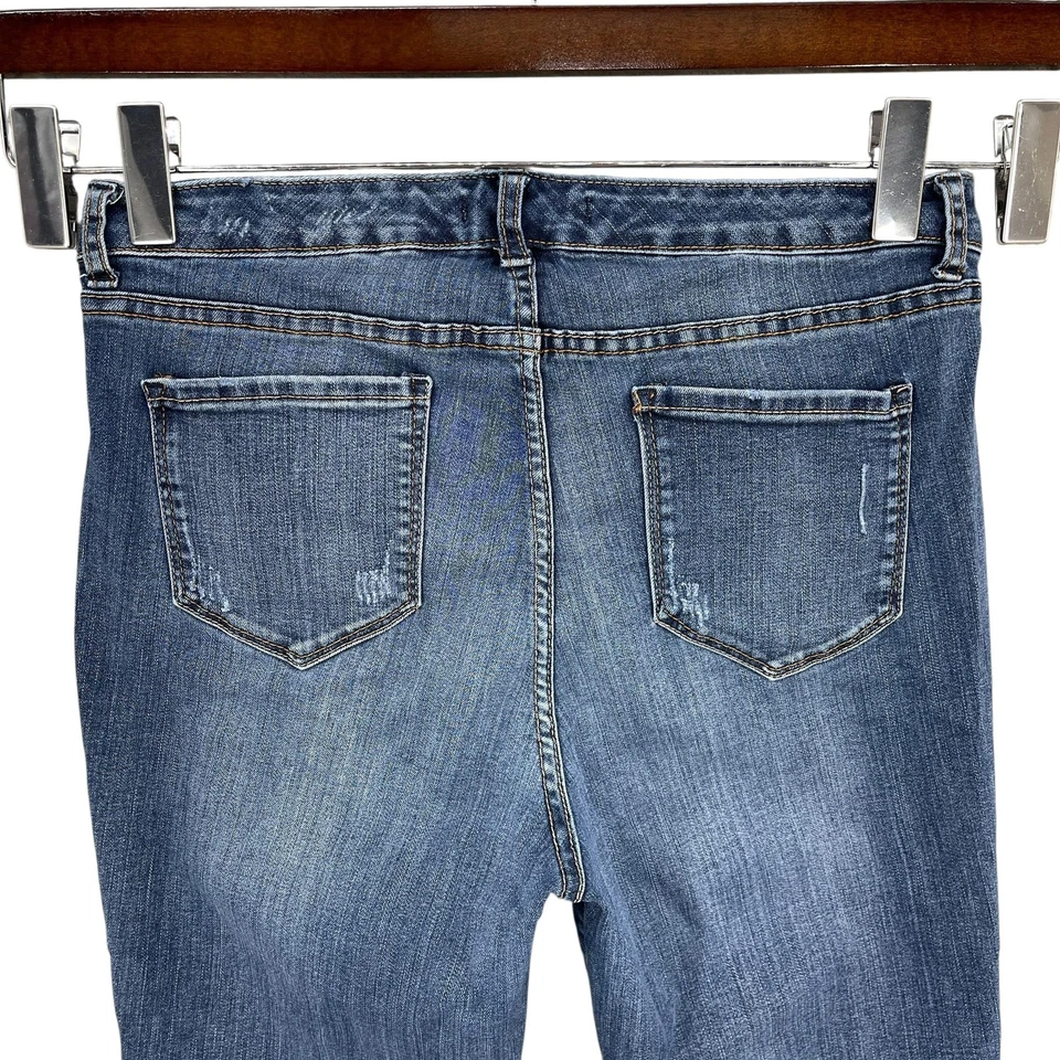 Code Bleu Jeans Women Size 12 Blue Skinny Preppy Stretch Denim Mid Rise Ankle - Image 4 of 4