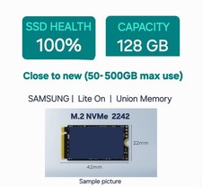 128GB M.2 2242 NVMe SSD Solid State Drive Various Brands Error Free M-Key
