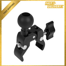 Aluminium Alloy Handlebar Mount Clamp Base with 1 inch Ball for Bikes Motorcycle