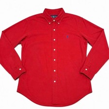 New Polo Ralph Lauren Men's Red Plaid Classic Fit Long Sleeve Button Shirt Large