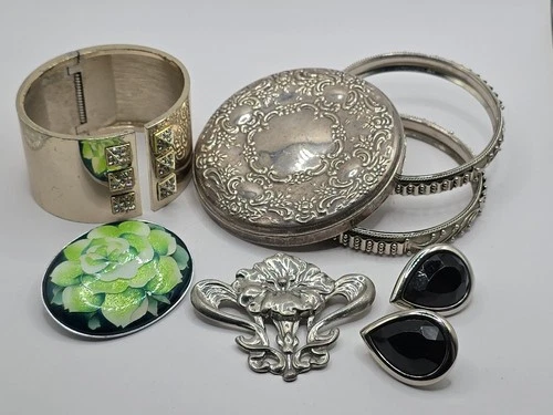 Vintage to Now Silvertone Costume Jewelry Lot