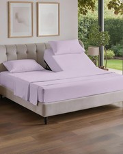 Split Head King Sheet Set 4 Piece Flex Split Top King Sheets for Adjustable...