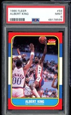 Albert King Rookie Card 1986-87 Fleer #59 PSA 9. rookie card picture