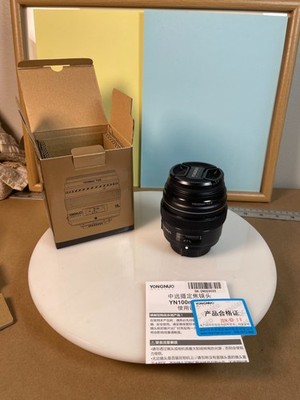 Yongnuo YN100mm F2N 100mm f/2 AF Prime Lens Nikon F Mount Box Hoya Filter