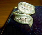 Vintage 925 Sterling Silver Ring Intricate Scroll Filigree Design Sz 8 ADJUSTABL — photo 8