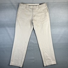 Vintage Polo Ralph Lauren Chino Pants Mens 36x30 Cream Twill Flat Front 90s