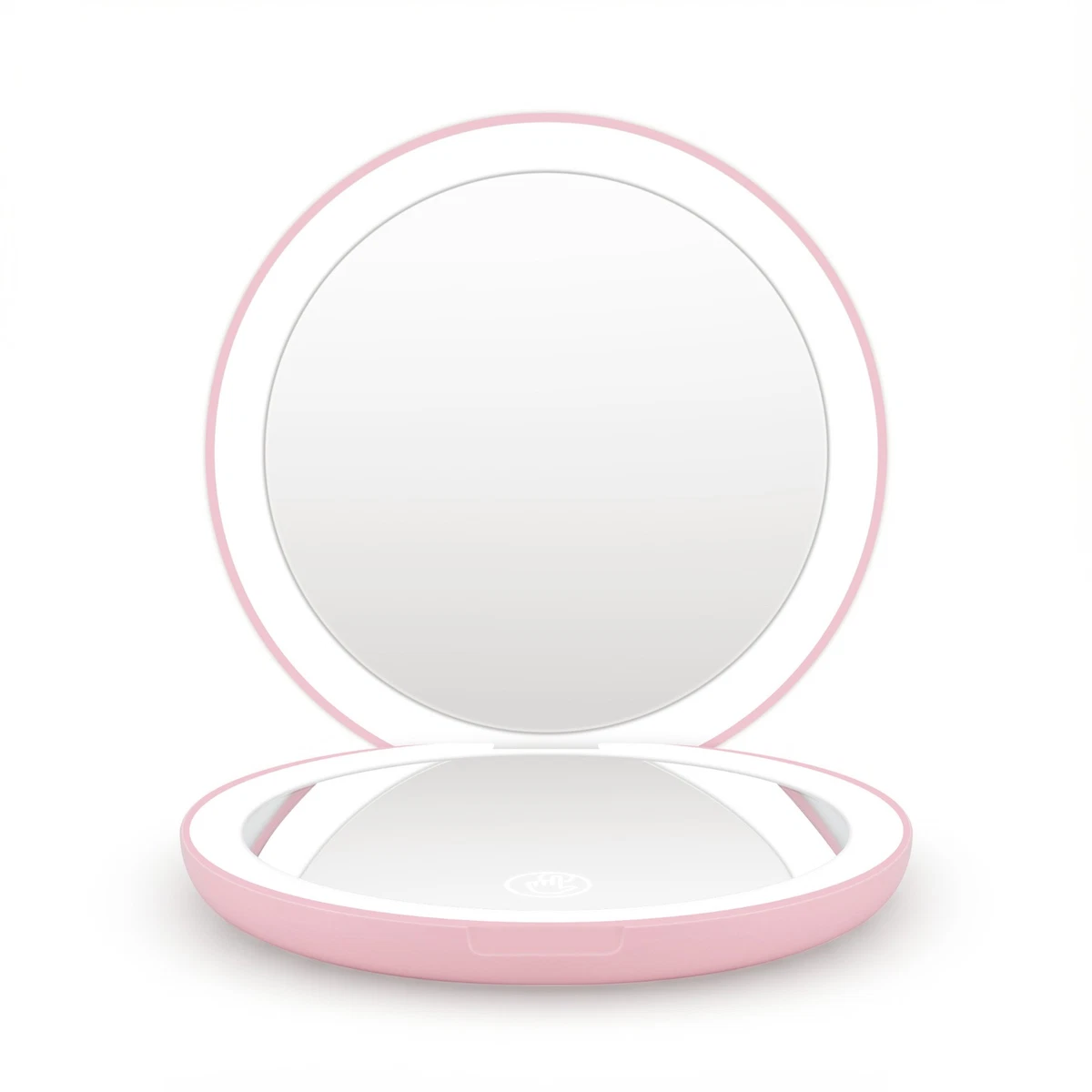 Embellir LED Compact Mirror Pocket-Sized Travel 1x 10x Magnification Round Pink