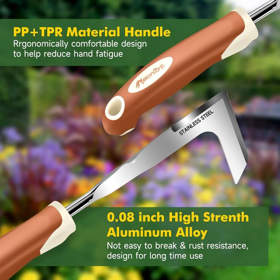 Garden Tool Set,10 Pcs Heavy Duty Gardening Hand Tool Kit for Women Aluminum wit - Image 4 of 4