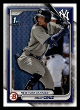John Cruz 2024 Bowman Prospect 1st #BP-77 New York Yankees Rookie *024