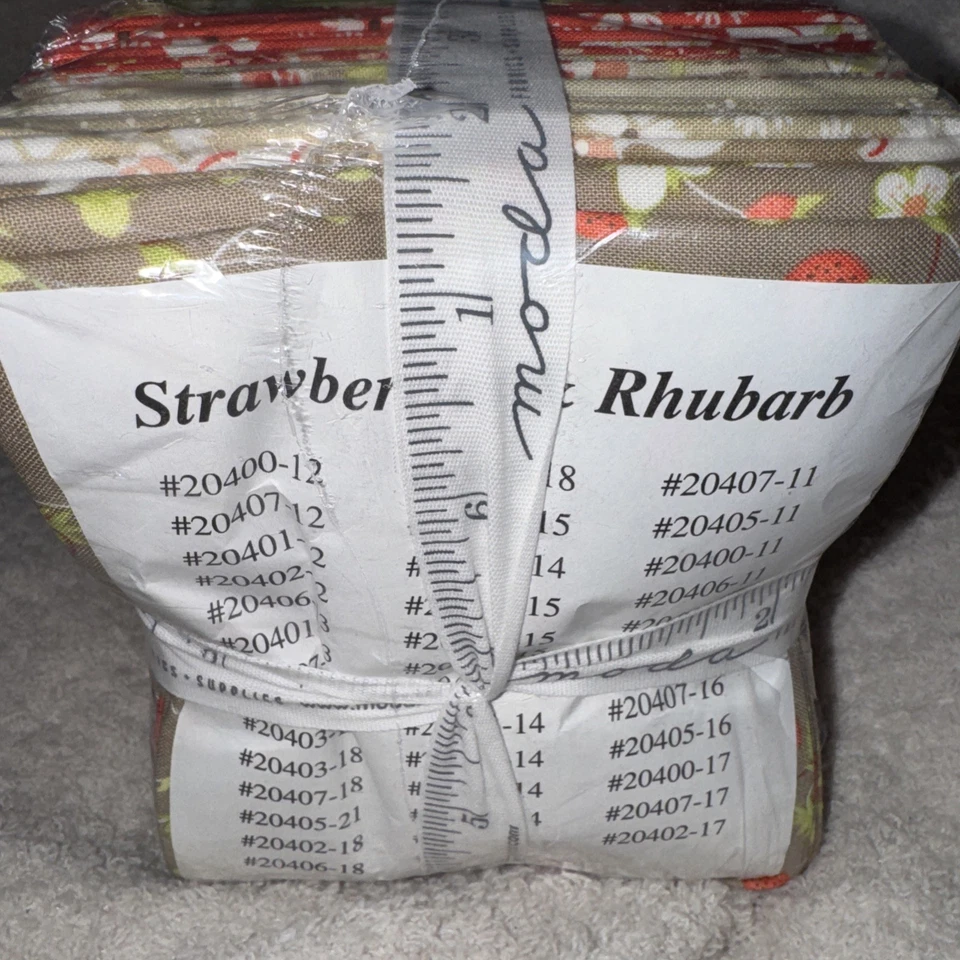 Strawberries & Rhubarb by Fig Tree for Moda Fabrics Fat Quarter Bundle 40 Piece - Image 4 of 4