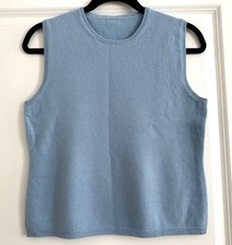 100 Cashmere Vest Light Blue Color Women's Size S C