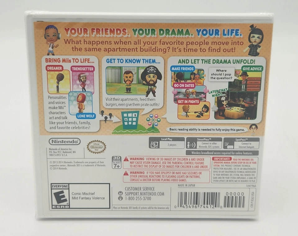 Tomodachi Life (Nintendo Selects) (3DS, 2016) Brand New Factory Sealed US Ver. - Image 2 of 4