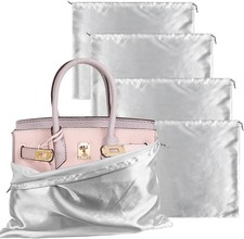 4 Pack Dust Bags for Handbags Purses Shoes   Large 19.6" Silk Drawstring Covers