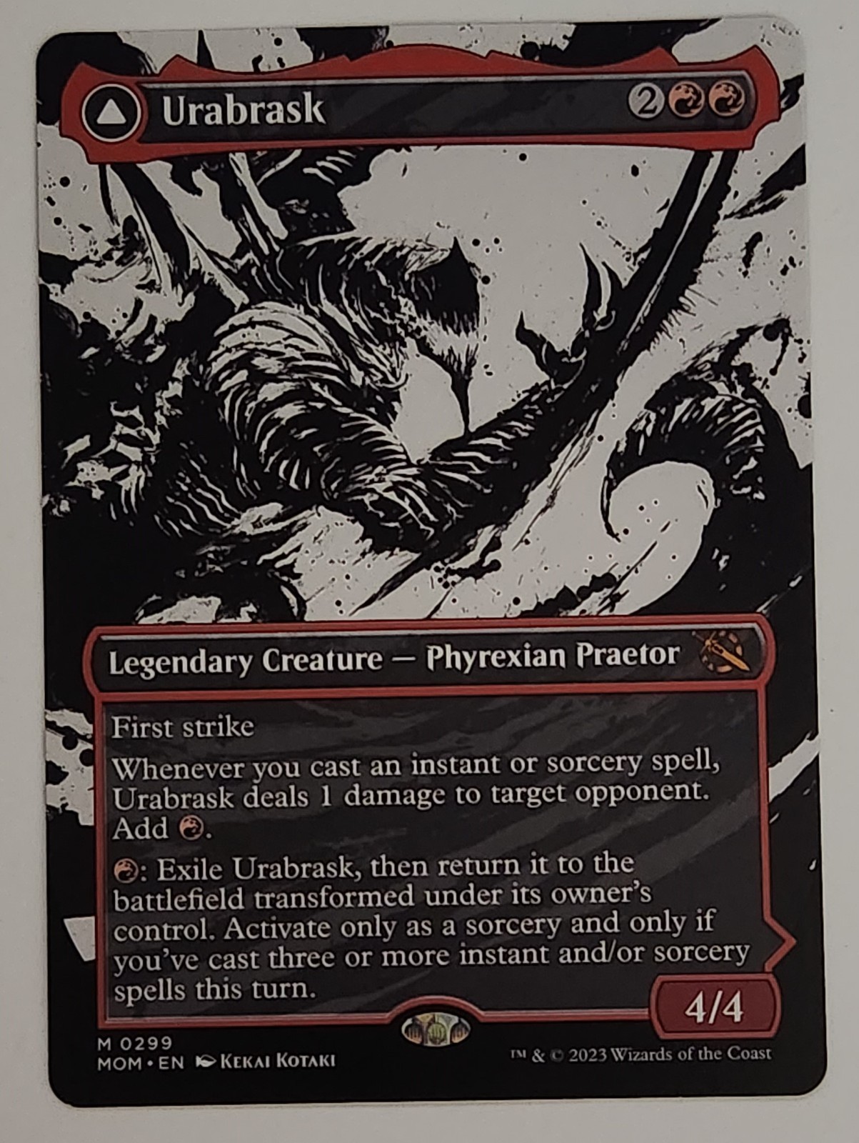 Urabrask / The Great Work Ichor Showcase MTG MOM 299 Mythic NM Flip Praetor