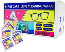 Lens Cleaner Wipes Bulk 500PCS Streak-Free For Eyeglasses Screens Cameras