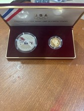 1988 Proof Olympic 2 Coin Set $5 Gold & $1 Silver Dollar US Mint Uncirculated