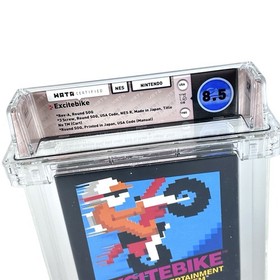 NES Excitebike WATA 8.5 CIB Black Box Game Complete 3-Screw 1985 Nintendo