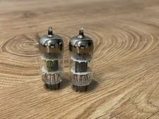 TWO TUNGSRAM ECC82 / 12AU7 WORKS GOOD DOUBLE TRIODES VACUUM AUDIO RADIO TUBES