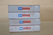 GRAHAM FARISH N WEATHERED 40' STACKED P&O NEDLLOYD CONTAINER INTERMODAL on