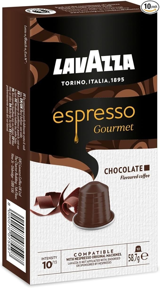Nespresso Gourmet Lavaza Cioccolato Flavoured - 1 confezione da 10 capsule