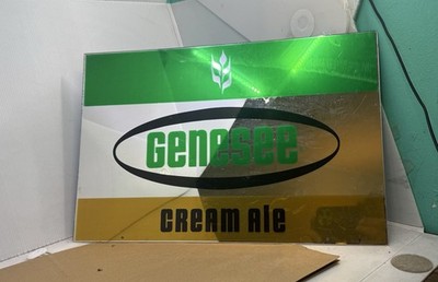 rare Vintage Genesee Cream Ale sign plastic green bar mancave