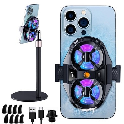 Semiconductor Phone Cooler with Phone Holder, Cellphone Radiator Cooling Fan ...