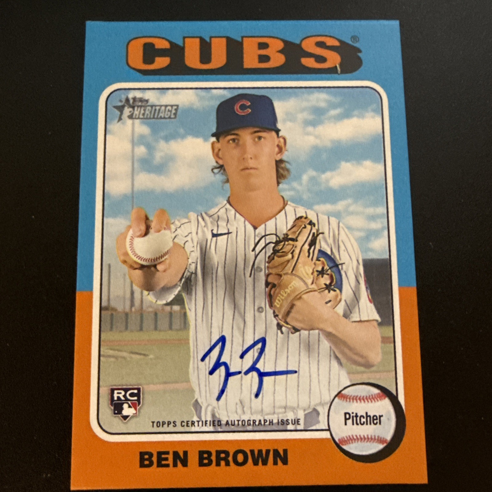 2024 Topps Heritage High Number Ben Brown Rookie RC Real One Auto ROA-BB Cubs SP