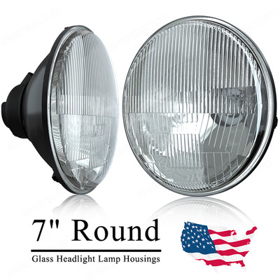 For 1997-2003 Honda Shadow ACE 750 7'' Round HEADLIGHT Sealed Beam Glass Housing