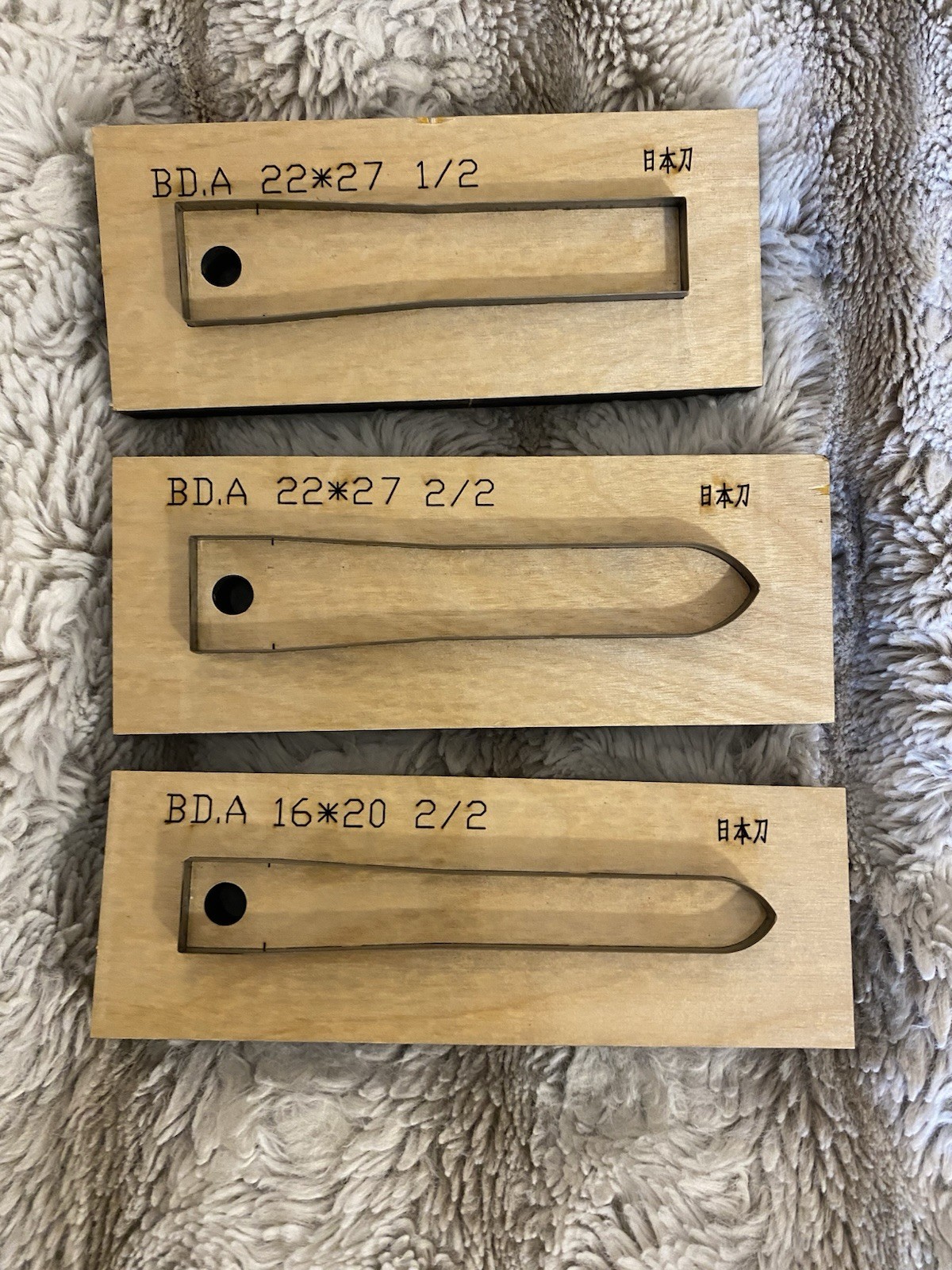 Leather Cutting Watch Band Dies, 3 Patterns, 22x27mm, 22x27mm, 16x20m