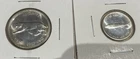 2- 1867-1967 Canada Silver Coins 1- 25 cents Bobcat and 1- 10 Cents Fish BU UNC.
