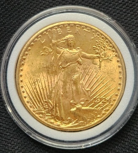 1924 Saint Gaudens Double Eagle ungraded NY Mint COA