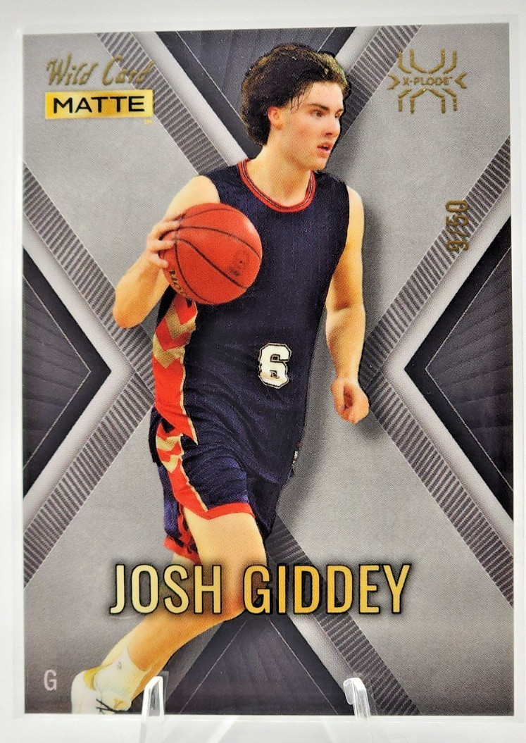2022-23 Wild Card Matte X-PLODE - Josh Giddey MXP-24 SILVER 9/50 - Bulls