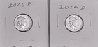 2026 P&D Emerging Liberty Dime - From US Mint Uncirculated Coin Set