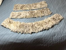 VTG 3 piece set of Sherling Curly Lamb/Sheep Collar and Cuffs 1960's Pelts