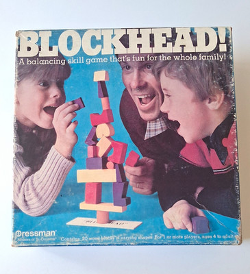 Pressman Blockhead! Balancing Game with 36 Wood Pieces Ages 4+  4470 - READ ALL