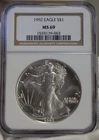 1992 US Silver Eagle $1 NGC MS69