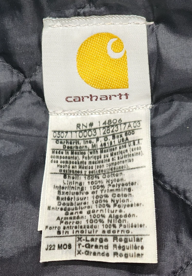 Vintage Carhartt J22 MOS Jacket Men's XL Moss Green Sandstone Arctic Quilt Lined image 12