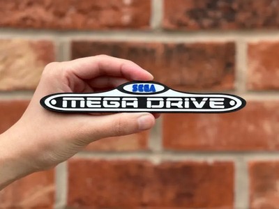 Sega Genesis Mega Drive Logo Fridge Magnet Retro Video Game Collectible 16 Bit