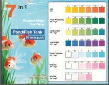 Aquarium Test Strips 7-in-1 Freshwater Fish Tank Water Testing Strips FREE SHIPP