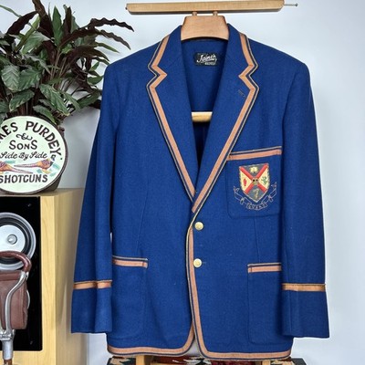 Queens University Belfast Athletic Club Sport Blazer Bootfahren 42R Vintage Bespoke