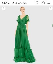 Mac Duggal Emerald Green Long Dress Size 14