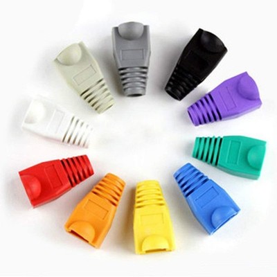 YXQ 100 Pcs Cat5E CAT6 RJ45 Ethernet Network 2.7 x 1.5 x 1.6 cm, 10 colors