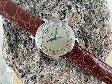 LeCoultre Power Reserve Vintage Stainless Steel Automatic 34 mm Circa 1950s RARE