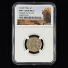 1913-S 5C MS63 NGC Toned Buffalo Nickel - Curved Clip Mint Error - Lovely Coin