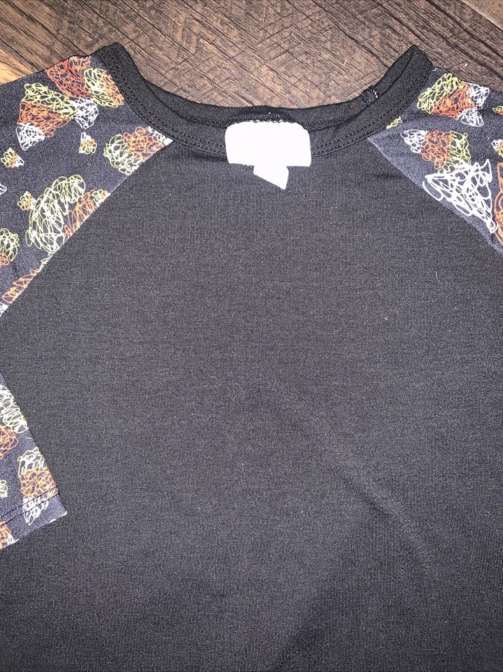 LulaRoe Sloan Halloween Caramelo Maíz Mangas Talla 6 Foto 3 de 4