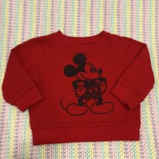 Disney Jumping Beans Kids Softest Fleece Red Mickey Mouse Sweatshirt Boys 12M