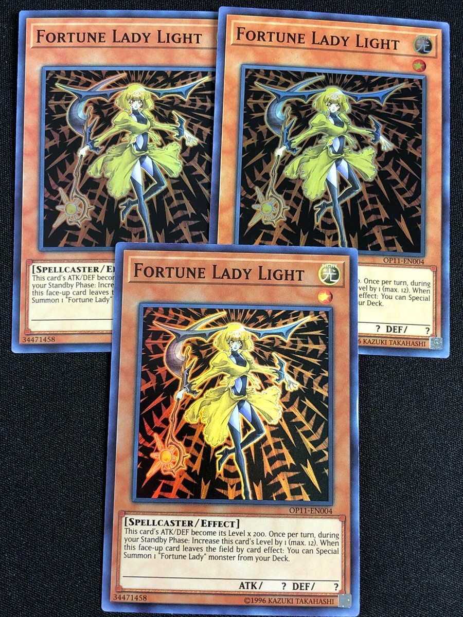 YUGIOH FORTUNE LADY LIGHT OP11-EN004 SUPER X3 NM | eBay